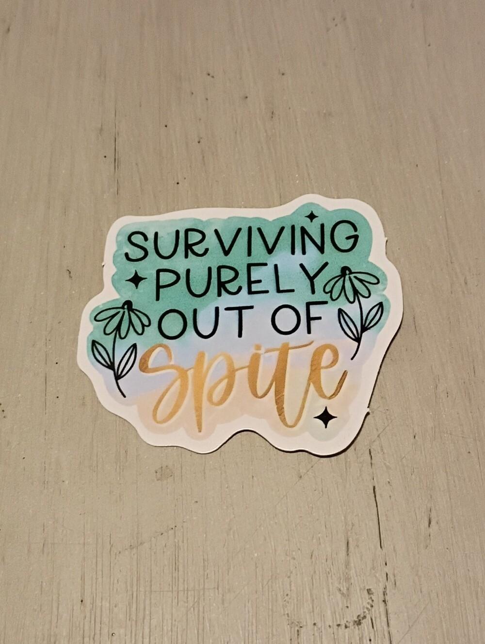 10/$10 Stickers Decals - Surviving Purely Out Of Spite - Brand New